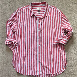 Universal Thread striped lightweight button down oversized top size XL